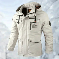 Wind- und wasserdichte Outdoor-Jacke für Herren - Bequem und funktional in Weiß