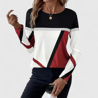 Nina | Damen Pullover modern & stilvoll kombiniert in Mehrfarbig
