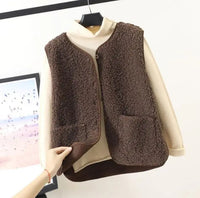 Damen Ärmellose Winterweste Warm Gemütlich Stylisch für Kalte Tage in Dunkelkhaki