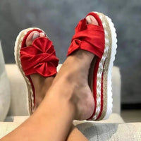 Damen Orthopädische Slip-On Sandalen mit Arch Support und Plateau-Sohle für Frühling und Sommer in Rot