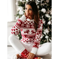 Damen Pullover Gemütlich Warm Strick für Wintertage in Weiß