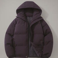 Damen Winter Warme Jacke Daunen Stil Langer Komfort in Lila