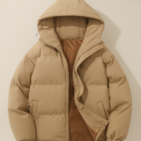 Damen Winter Warme Jacke Daunen Stil Langer Komfort in Khaki