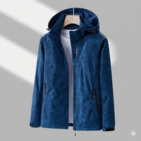 Damen Winterjacke Wasserdicht Gefüttert Outdoorjacke mit Verstellbarer Kapuze in Blau Stil 1