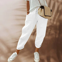 Frankie | Damen Leinenhosen in Weiß