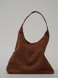 Elegante Damen-Ledertasche, vielseitiges Wildleder in Kupfer