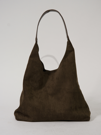 Elegante Damen-Ledertasche, vielseitiges Wildleder in Grün