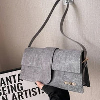 Elegante Damen-Umhängetasche mit einem Schultergurt – schickes Design in Grau