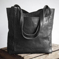 Elegante Damenhandtasche aus stilvollem PU-Material in Schwarz