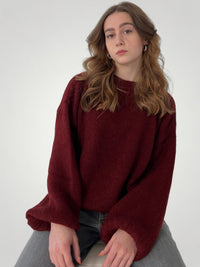 Svea | Eleganter Damenpullover für kühle Tage in Rot