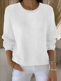 Blythe | Lässiger Strickpullover in Weiß