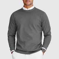 Leon | Ferran Herren Crew Pullover aus Kaschmir in Grau
