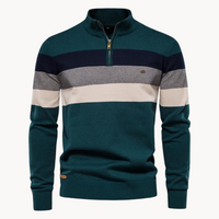 Dammiano™ - Quarter-Zip Pullover in Grün