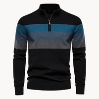 Dammiano™ - Quarter-Zip Pullover in Schwarz
