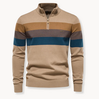 Dammiano™ - Quarter-Zip Pullover in Khaki