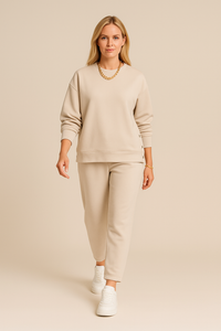 Natalia™ | Eleganter Strickanzug in Beige