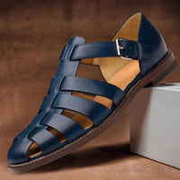 Damen Sandalen Riemen Klassischem Design in Blau