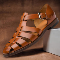 Damen Sandalen Riemen Klassischem Design in Braun