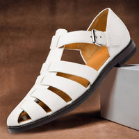 Damen Sandalen Riemen Klassischem Design in Weiß
