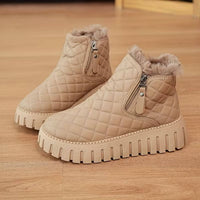 Finja™ – Warme Winterstiefel mit Kunstpelzfutter in Khaki