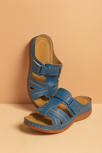 Flip Flops Damen – Bequeme Riemchen-Sandalen Für Damen, Ideal Für Sommerliche Ausflüge in Blau
