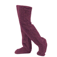 Lena | Flauschige Wintersocken extra weich & warm in Weinrot