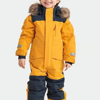 FrostGuard | Wasserdichter Kinder-Skioverall mit verstellbarer Kapuze in Gelb