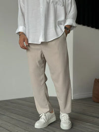Premium Comfort Herren-Hose aus Baumwolle in Beige