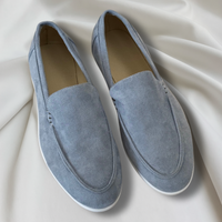 Elegante Loafers aus Wildleder in Blau