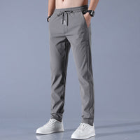 Herren Lange Casual Stretch Golfhose in Dunkelgrau