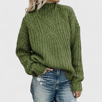 Emma | Damen Pullover elegant mit feinem Design in Grün