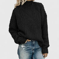 Emma | Damen Pullover elegant mit feinem Design in Schwarz