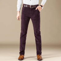 Cecilio™ Premium Corduroy Hosen in Dunkelviolett