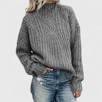 Emma | Damen Pullover elegant mit feinem Design in Grau