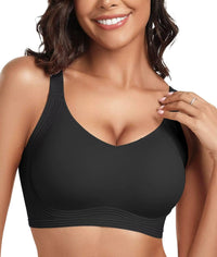 Nora | Seamless Full-Coverage Push-Up BH in Schwarz