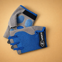 Halbfingerhandschuhe für Radfahren und Outdoor-Aktivitäten – Atmungsaktives und rutschfestes Design in Blau