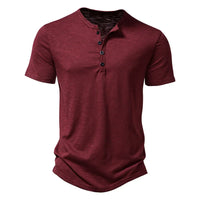 Theo | Herren Kragen-T-Shirt in Wine