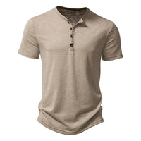 Theo | Herren Kragen-T-Shirt in Khaki