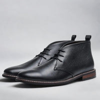 Herren Chukka Boots mit Orthopädischer Arch Support Schnürung Klassisch in Schwarz