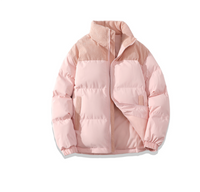 Warme, winterliche Herrenjacke in Rosa
