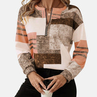 Lea | Damen Vintage Sweatshirt stilvoll & modern in Braun