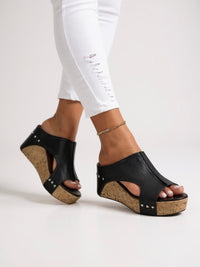 Cora | Leicht Atmungsaktiv Sandalen in Schwarz