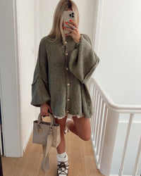 Mara | Oversized Cardigan für jeden Anlass in Grün