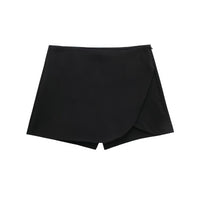 Damen Hohe Taille mit Shorts Mini Röck in Schwarz