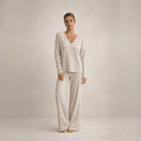 Victoria | Komfortables Strickset in Beige