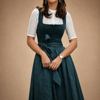 Alice - Einfaches Oktoberfest-Midikleid (Futter nicht enthalten) in Grün