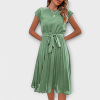 Shira™ - Sommer Midi Plissee Kleid in Minze