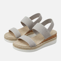Dagmar | Damen Jute Plateausandalen Espadrille-Stil – Jute Plateau Espadrilles in Beige