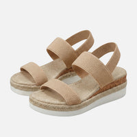 Dagmar | Damen Jute Plateausandalen Espadrille-Stil – Jute Plateau Espadrilles in Khaki