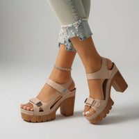 Ria | Markante Stiefelette in Khaki